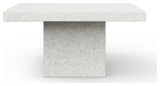 Mixx, Una 59" Square Dining Table, Ivory Terrazzo