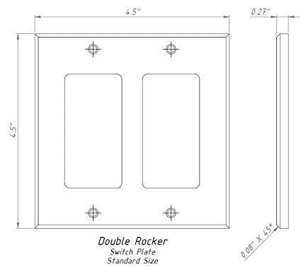 Noce Travertine Double Rocker Switch Wall Plate / Switch Plate / Cover - Honed