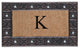 A1HC First Impression Rubber and Coir Decorative Tray Doormat 18"x30", K