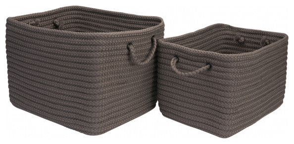 Colonial Mills Basket Modern Farmhouse Braided Mudroom Gravel Rectangle