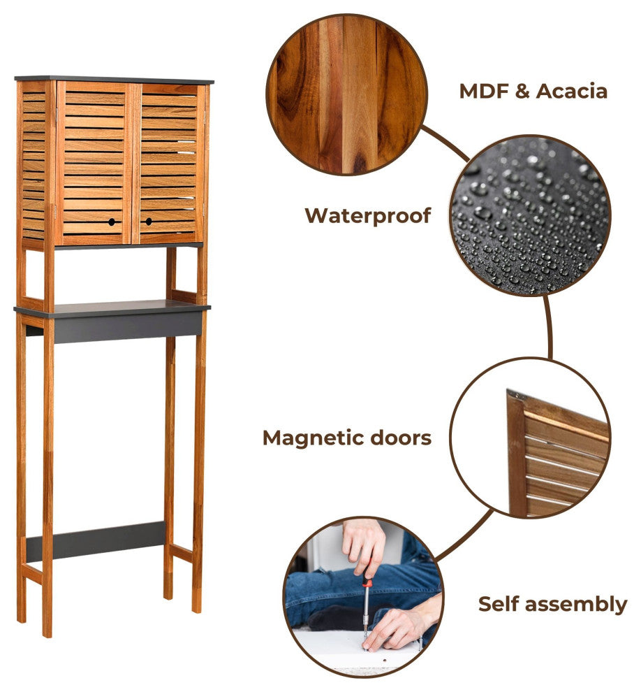 Over The Toilet Storage Cabinet, Space-Saving Bathroom Storage Cabinet, Elements 2