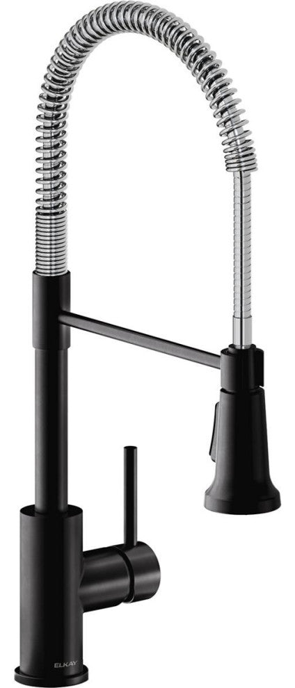 LKAV2061MBCR Elkay Avado Single Hole Kitchen Faucet, Matte Black and Chrome