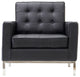 Modway Loft Leather Armchair, Black