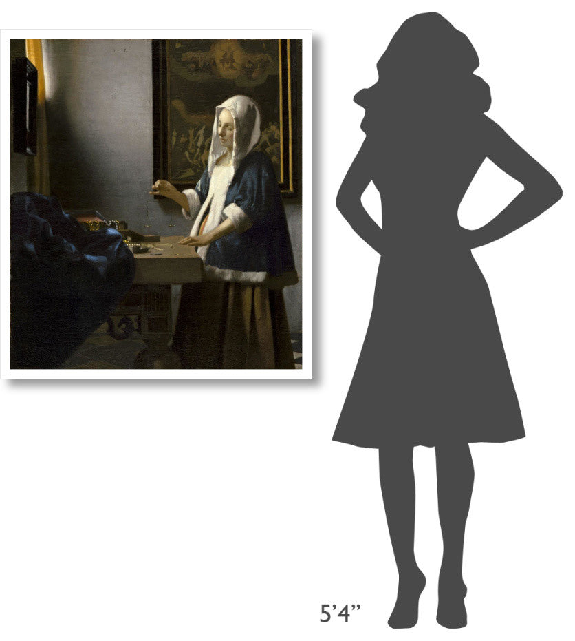 "Woman Holding a Balance" Digital Paper Print by Johannes Vermeer, 34"x38"