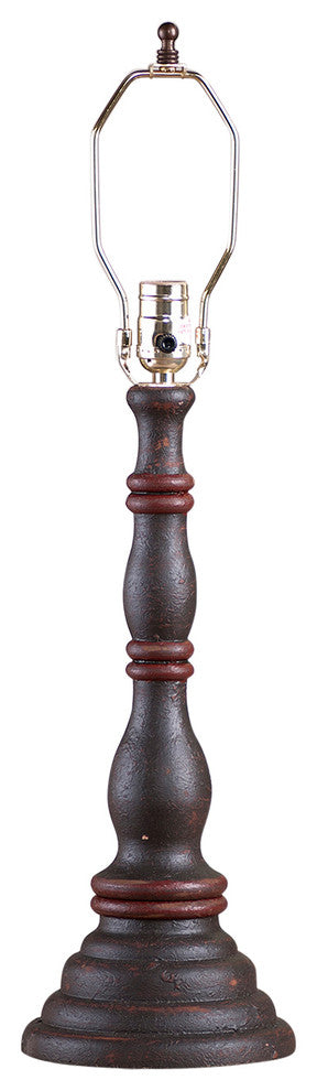 Davenport Lamp Base, Espresso With Salem Brick