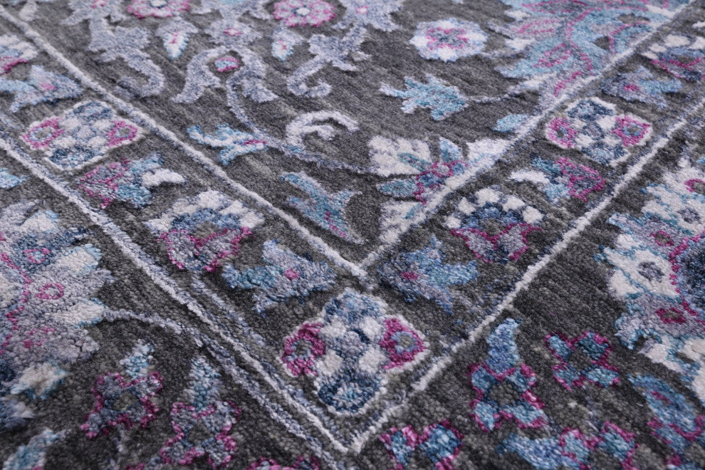 Persian Hand-Knotted Wool and Silk Rug 8' 1" X 10' 3" Q6072
