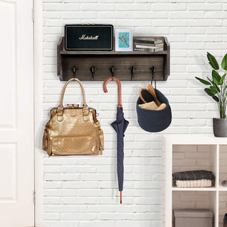 Coat Hooks with Shelf Wall-Mounted