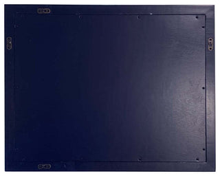 24" Wood Frame Mirror In Blue