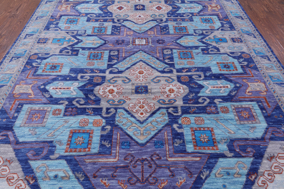 Handmade Kazak Wool Rug 9' 2" X 12' 1" - Q13293