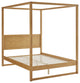 Alva King Wood Canopy Platform Bed, Oak