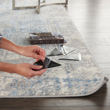 Nourison Area Rug Gripper Set of 8 Black Indoor Area Rug