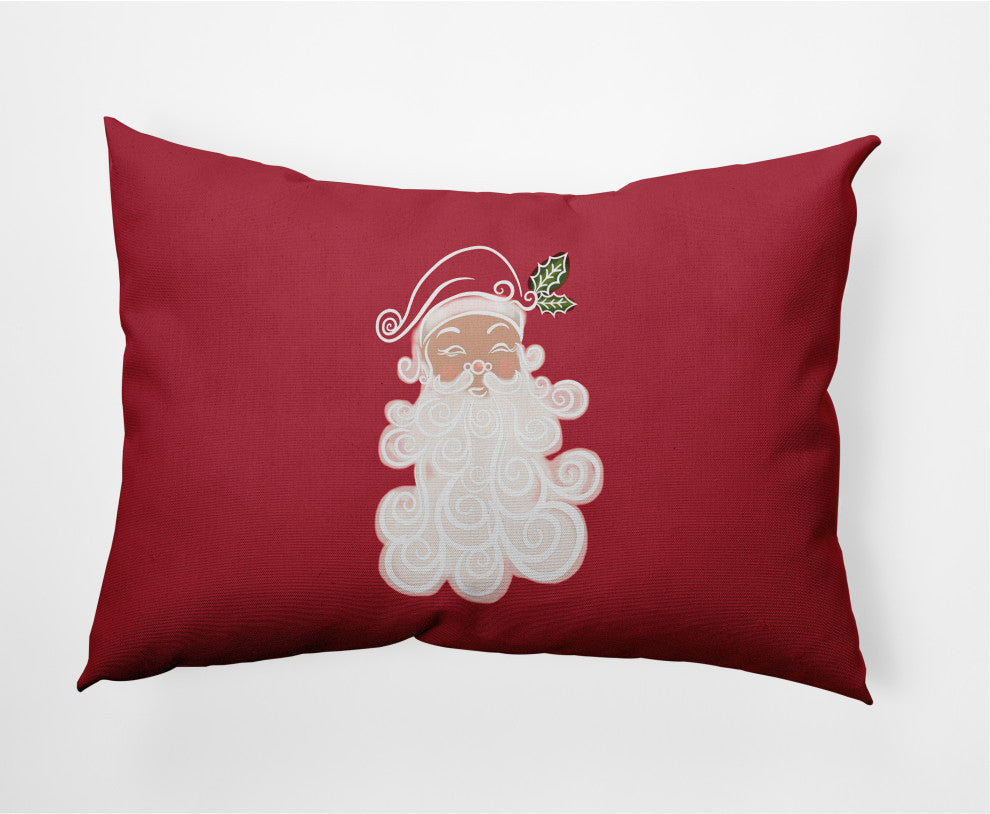 Believe in Santa Decorative Throw Pillow, Muted Red, 14"x20"