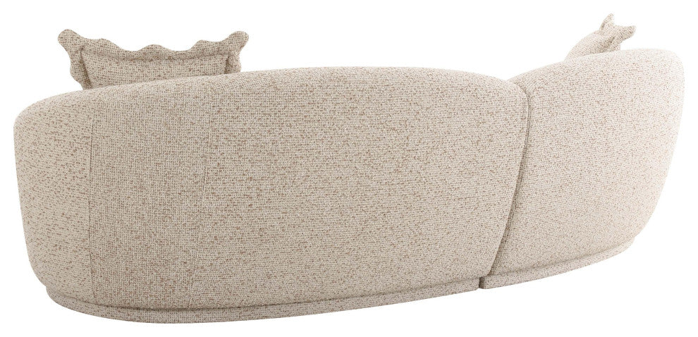 Marion Two-Tone Textured Boucle  Sectional, 4 Person