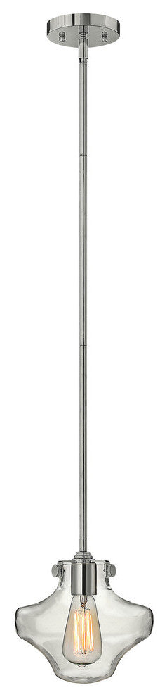 Hinkley Congress Mini-Pendant Hurricane Glass Pendant, Chrome