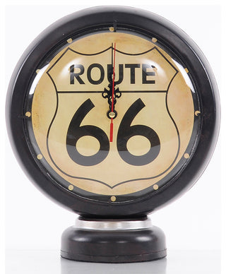 Black Gasoline 66 Gas Pump Clock Handcrafted metal Decor