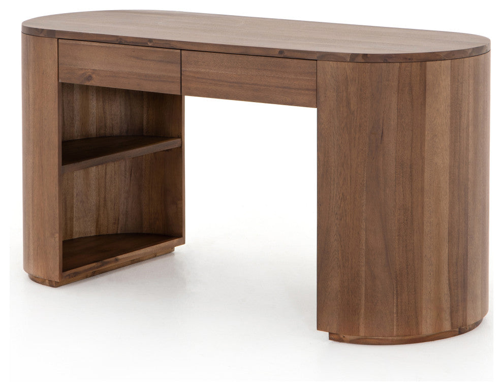 Pilar Desk-Caramel Brown Veneer
