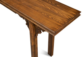 Equestrian Console Table Reclaimed Wood