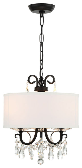 Crystorama Lighting Group 6623-CL-MWP Othello 3 Light 15"W - Matte Black