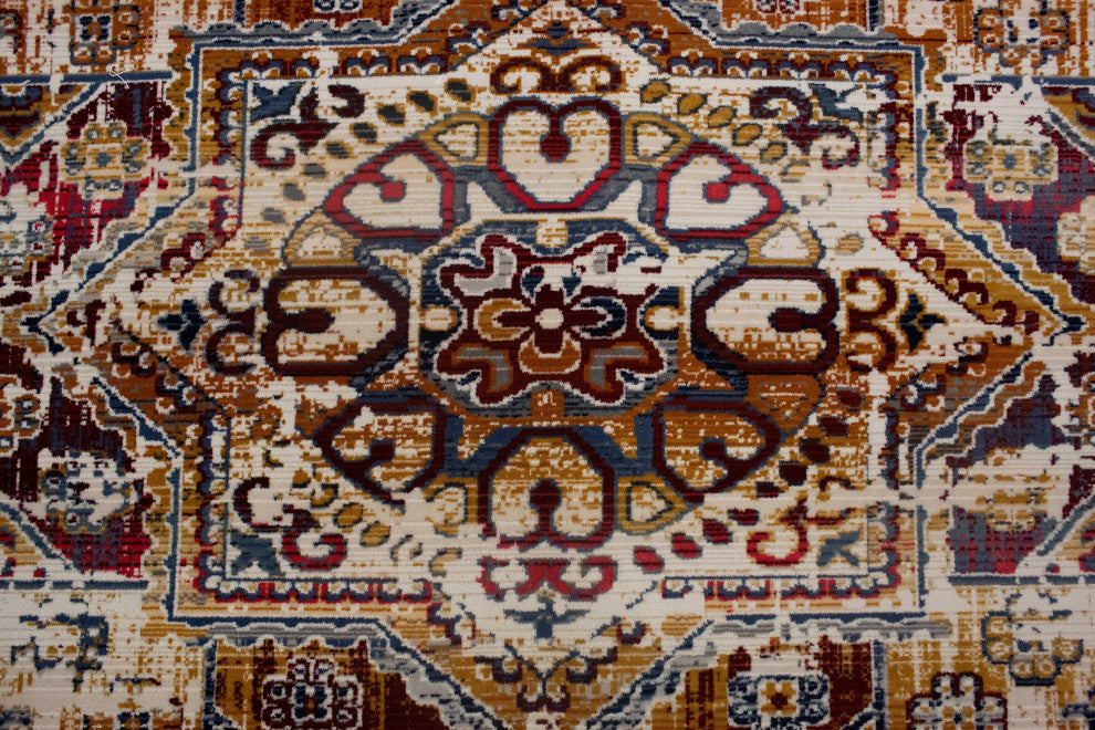 Noori Rug Latif Tracey Ivory/Rust Rug
