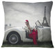 Fashion Woman in Car Cars Throw Pillow, 18"x18"