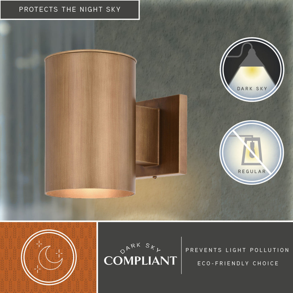 Chiasso 7.25"H Outdoor Wall Light Warm Brass