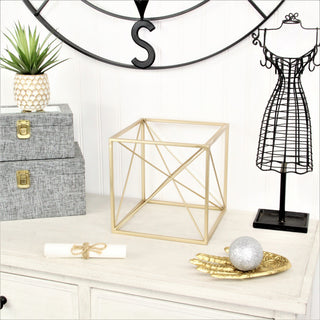 Abstract Cube Table Decor, Gold