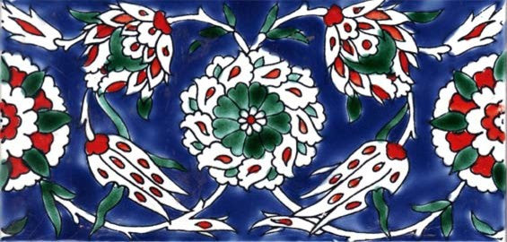3.94"x7.87" Izmir Blue Border