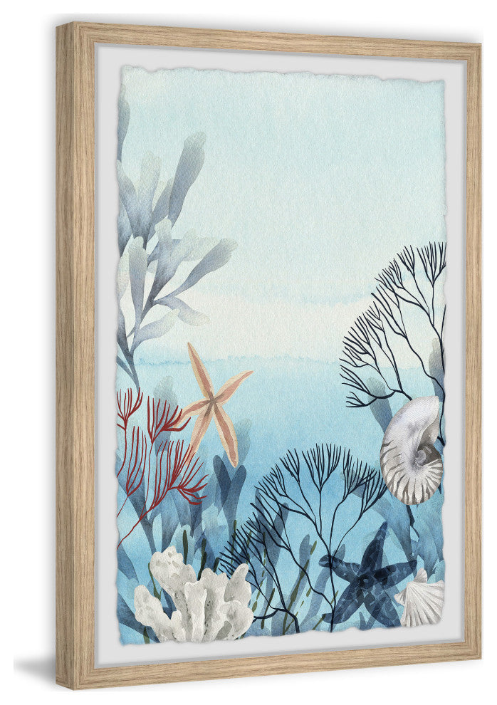 "Live Deep" Framed Painting Print, 12x18