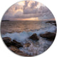 Cloudy Sky And Stormy Waves In Sydney, Seashore Disc Metal Artwork, 11"