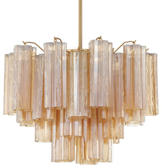 Crystorama Lighting Group ADD-306-AM Addis 6 Light 20"W Waterfall - Aged Brass