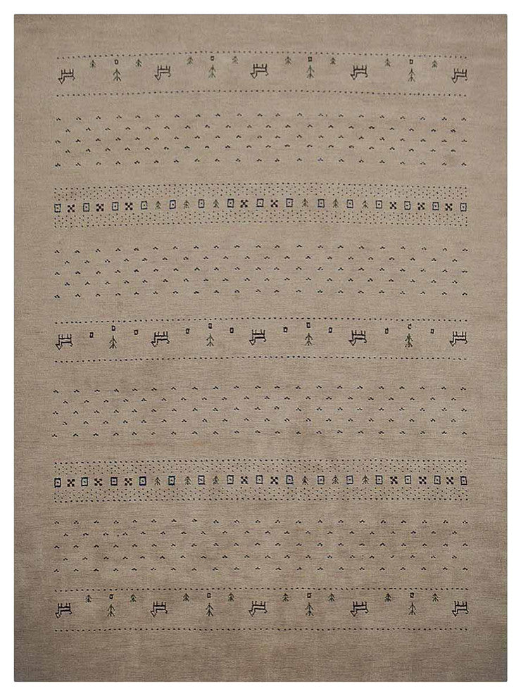 HAND KNOTTED LOOM WOOL ECO-FRIENDLY AREA RUGS - Rectangle, Beige, Contemporary