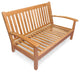 Teak Deep Seating Love Seat with Cushions, Canvas Forest Green