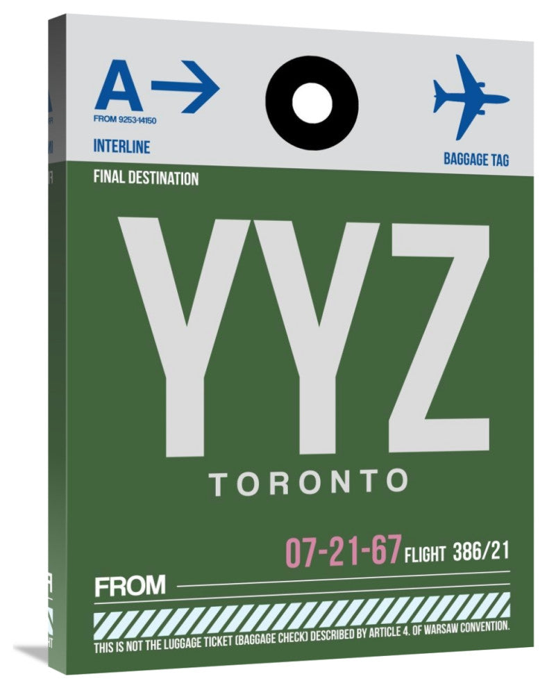 "YYZ Toronto Luggage Tag 1" Fine Art Print