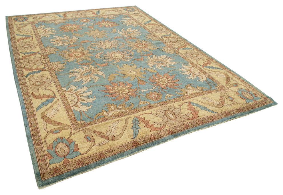 Rug N Carpet - Handmade Oriental 10' 4" x 14' 2" Decorative Large Oushak Rug