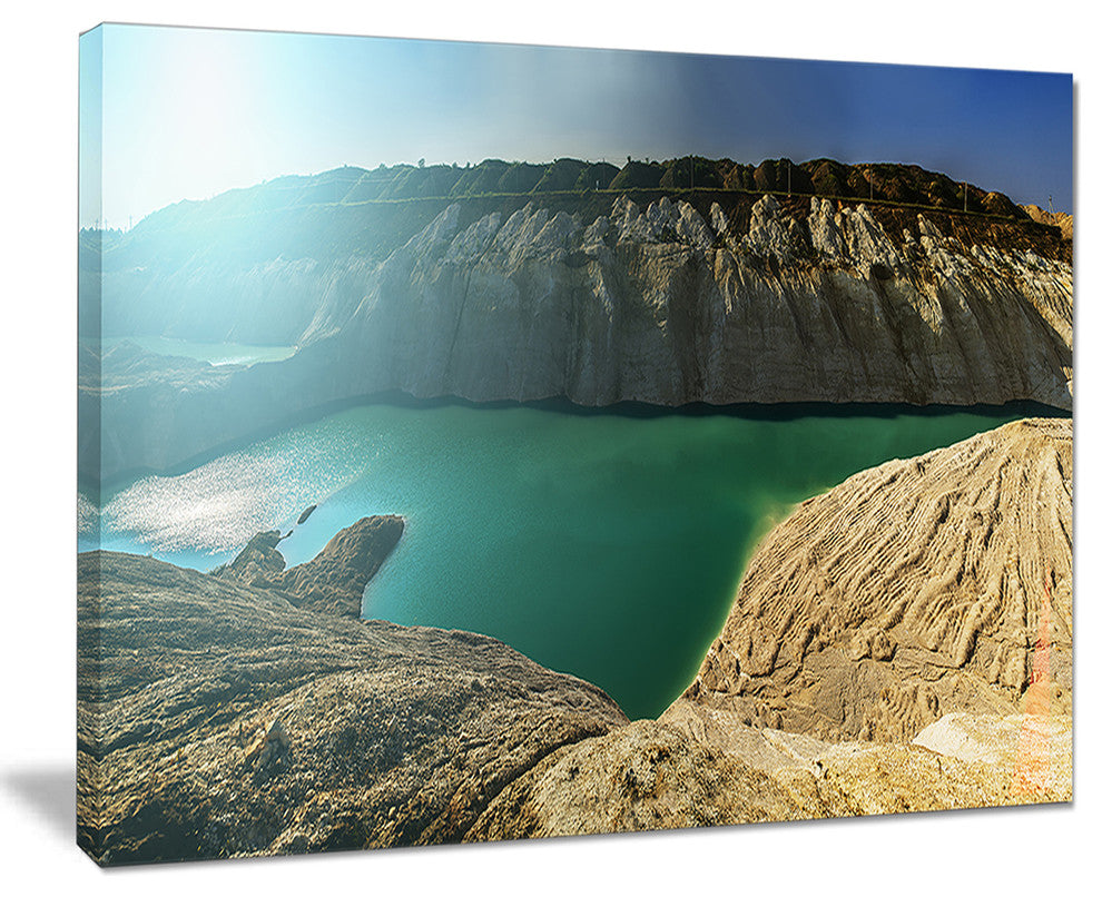 "Chalk Quarry in Belarus Panorama" Landscape Print Wall Art, 20"x12"