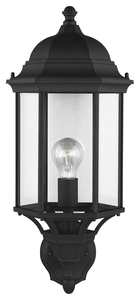Generation Lighting Lighting Large 1-Light Uplight Outdoor Lantern, Black