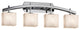 Clouds Archway 4-Light Bath Bar, Rectangle, Polished Chrome, Clouds Shade