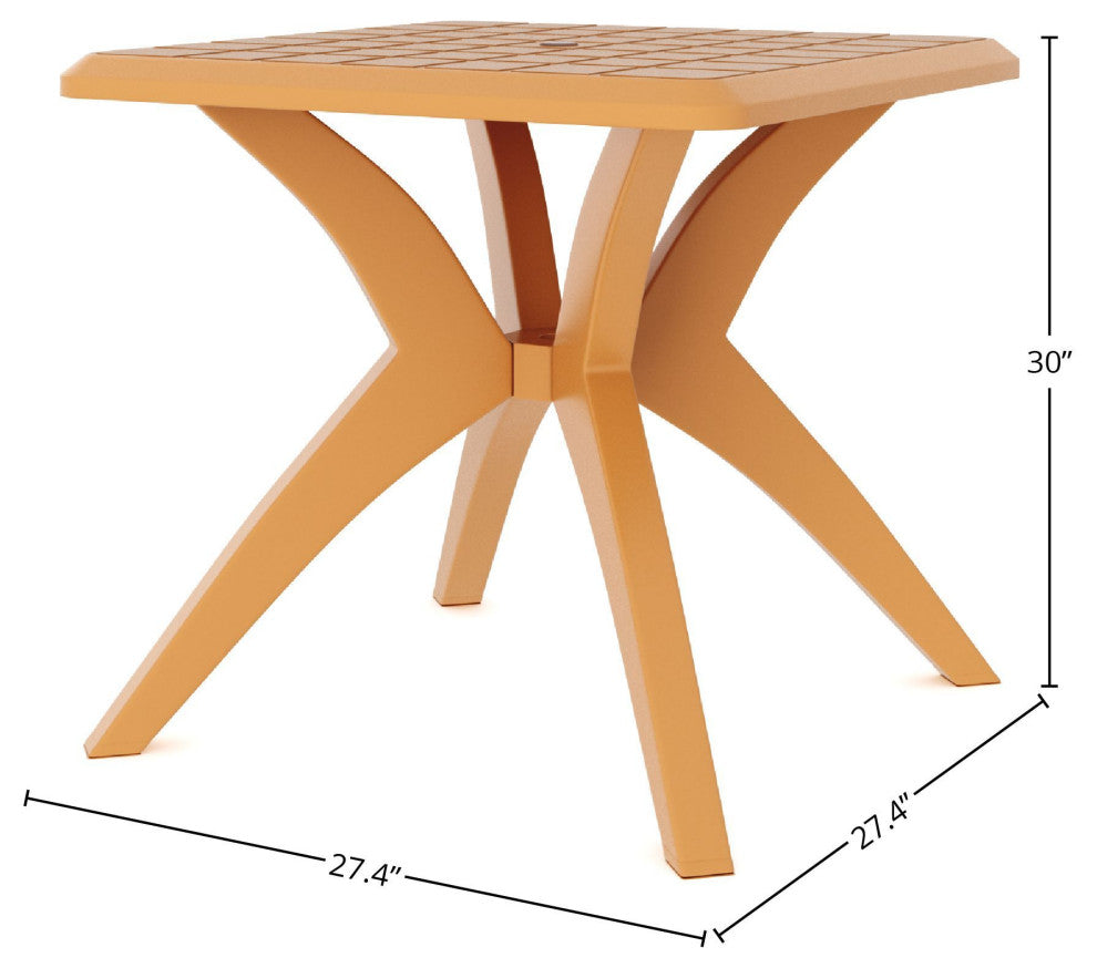 Marcella Outdoor Patio Table, Gold