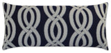 Outdoor Sea Shore Lumbar Pillow - Navy