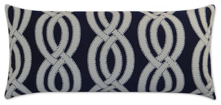 Outdoor Sea Shore Lumbar Pillow - Navy