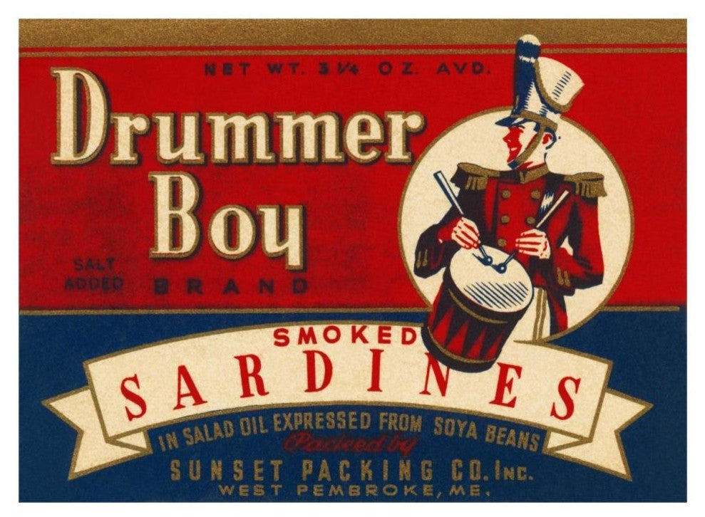 "Drummer Boy Smoked Sardines" Digital Paper Print by Retrolabel, 32"x24"