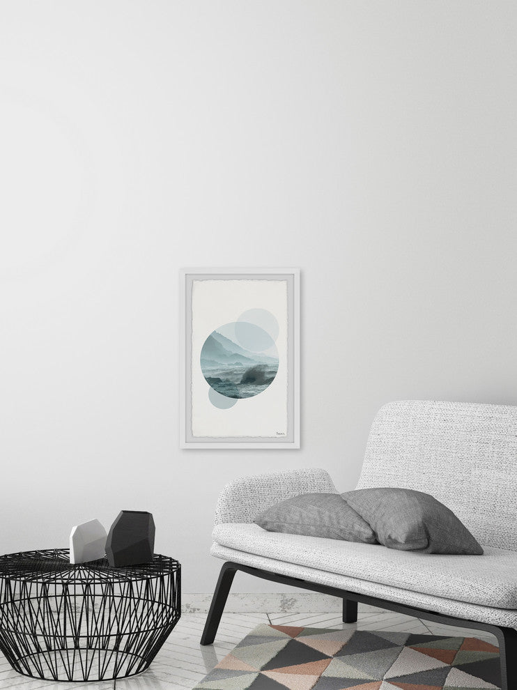 "Circle Waves" Framed Painting Print, 8"x12"
