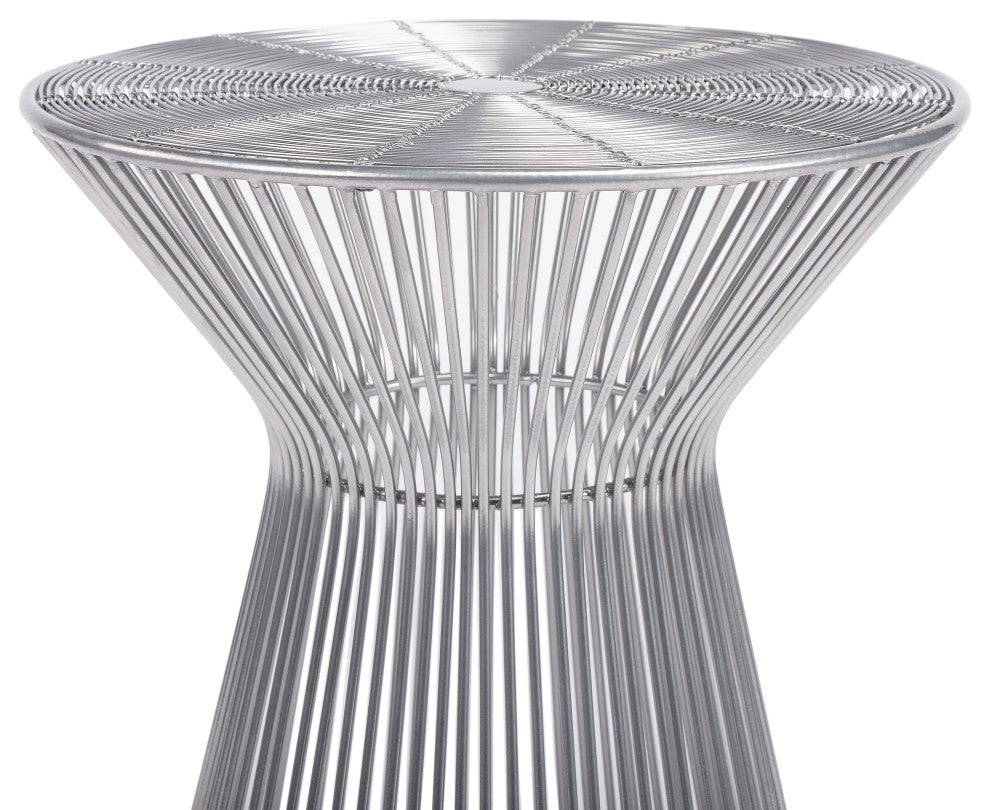 Butler Greeley Silver Metal End Table