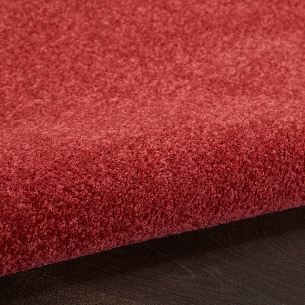 Nourison Essentials 4' x Round Brick Red Outdoor Area Rug