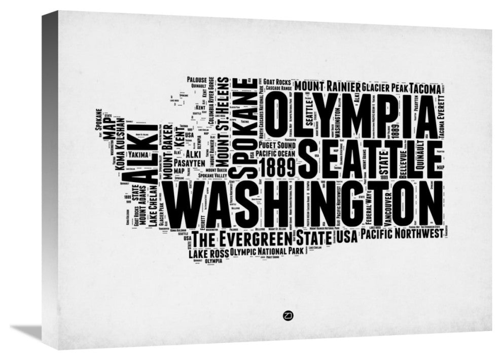 "Washington Word Cloud 2" Fine Art Print