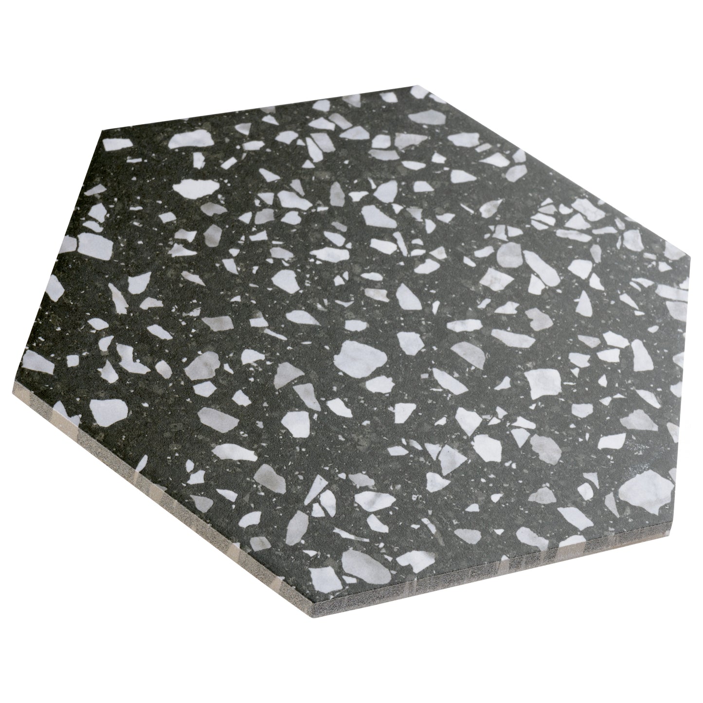 Venice Hex Black Porcelain Floor and Wall Tile
