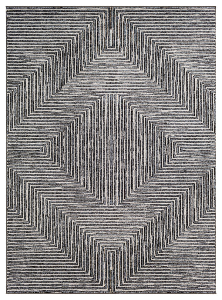 Surya Nepali NPI-2317 Bohemian Area Rug, Medium Gray, 5' x 7' Rectangle