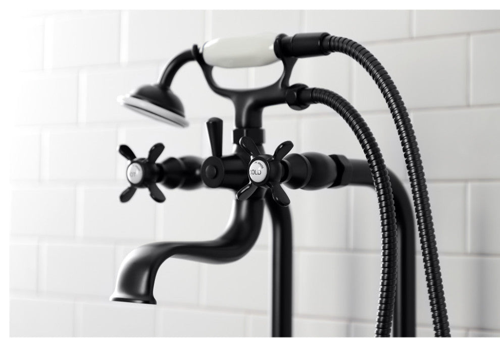 CCK246K0 Freestanding Tub Faucet Package With Supply Line, Matte Black