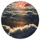 Heavy Dark Clouds At Sunset, Floral Round Wall Art, 11"