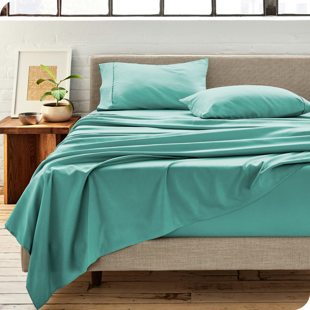 Bare Home Microfiber Pillowcases - Set of 2, Turquoise, King